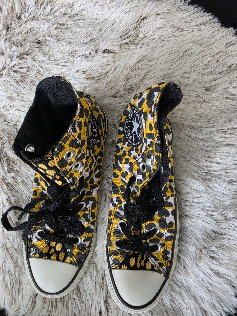 Converse Chuck Taylor All Star High Top Sneakers - Yellow Leopard